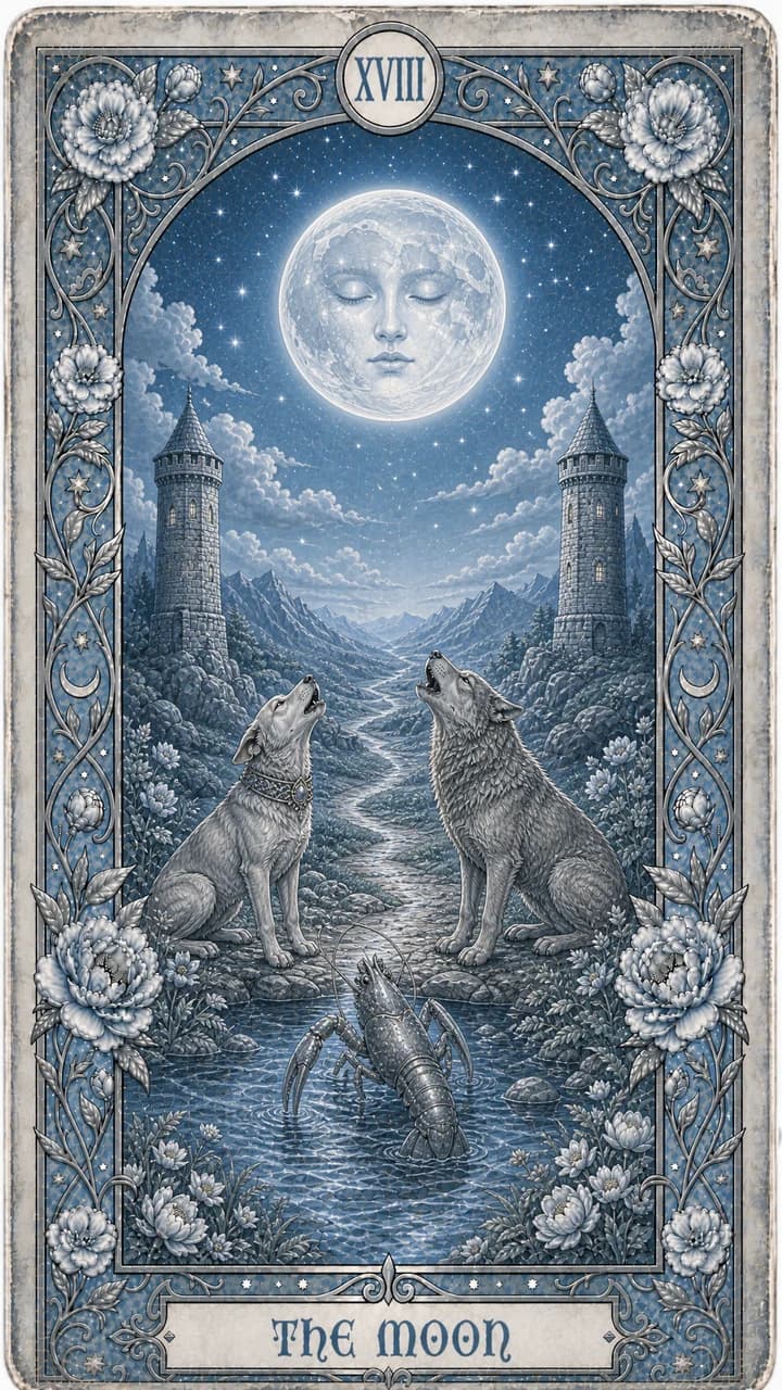 The Moon — original TarotAI deck